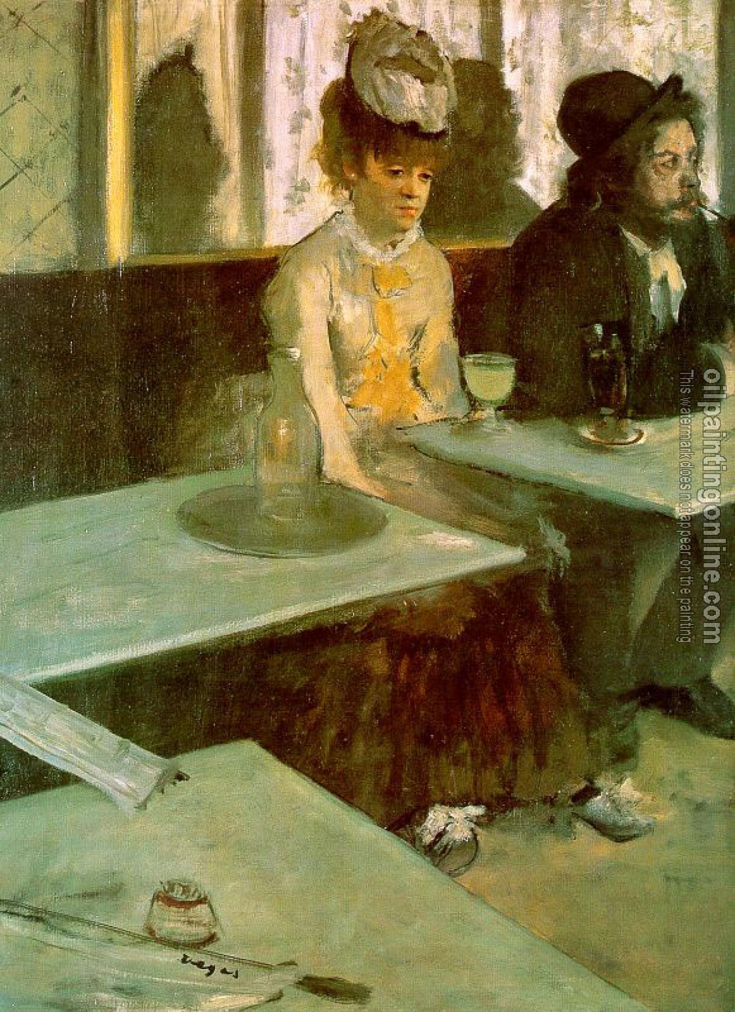 figures in a french cafe degas
